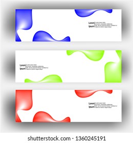 abstract dynamic fluid geometric design banner web template. Banner web design vector template