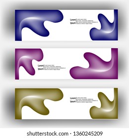 abstract dynamic fluid geometric design banner web template. Banner web design vector template