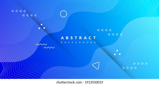 Abstract dynamic fluid modern colorful gradient blue curve background