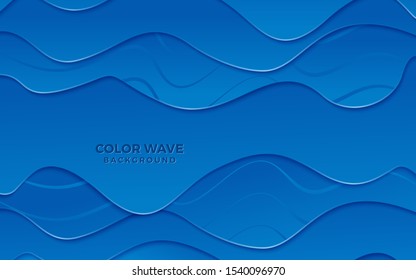Abstract dynamic fluid overlap textured blue background