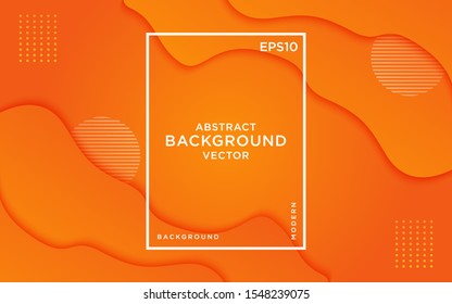 	
Abstract dynamic fluid overlap textured orange background