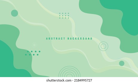 Abstract dynamic fluid textured green background. Wave background.