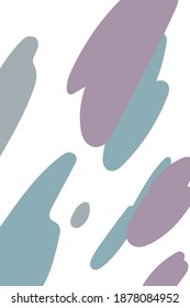 Abstract dynamic freehand background. spots blue and brown spots on a beige background