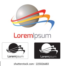Abstract dynamic generic logo concept illustration