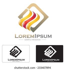 Abstract dynamic generic logo concept illustration