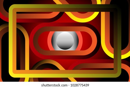 Abstract Dynamic Geometric Background. Colorful Chain Collection Background. Background For Placards, Banners, Presentations, Reports, Card And Wallpaper. Vector Illustration. Eps10