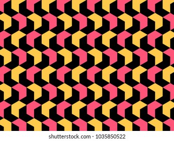 Abstract Dynamic Geometric Background. Hexagon Background Design. Colorful Geometric Shapes In Motion. Templates For Banners, Presentations, Reports, Card And Wallpaper. Vector Illustration. Eps10