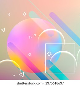 Abstract dynamic geometric background. Liquid color background design. Summer tropical fluid landing page mockup