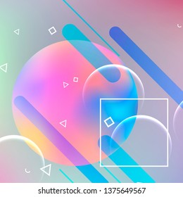 Abstract dynamic geometric background. Liquid color background design. Summer tropical fluid landing page mockup