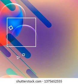 Abstract dynamic geometric background. Liquid color background design. Summer tropical fluid landing page mockup