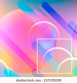 Abstract dynamic geometric background. Liquid color background design. Summer tropical fluid landing page mockup
