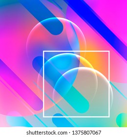 Abstract dynamic geometric background. Liquid color background design. Summer tropical fluid landing page mockup