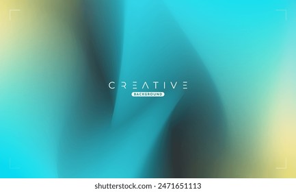 Abstract Dynamic Gradient Background. Blue and Yellow Fluid Color Gradient. Design Template For ads, Banner, Poster, Cover, Web, Brochure, Wallpaper, and flyer. Vector.