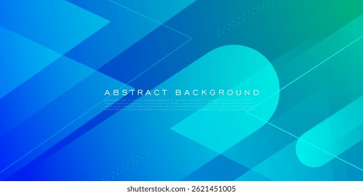 Abstract dynamic gradient blue and green background. Trendy overlap shapes pattern background. Eps10 vector