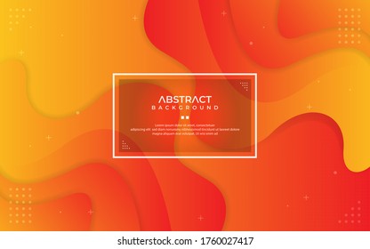 Abstract dynamic gradient orange background with shape composition