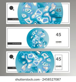 Abstract dynamic gradient. Vector graphic elements in modern style. Brochure with liquid shapes Amoeba forms. Vector illustration