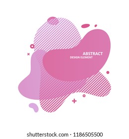Abstract dynamic graphic elements. Composition with gradient liquid shapes. Template for modern banner, flyer and presentation. Vector illustration.