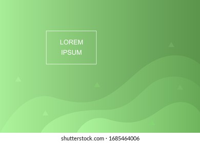 Abstract dynamic green background with liquid shapes. Vector illustration in a minimal style. Suitable for banner, web, billboard, brochure, headline, cover, social networks, landing 