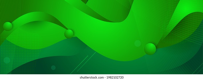 Abstract Dynamic Green Background with Minimalism Concept.