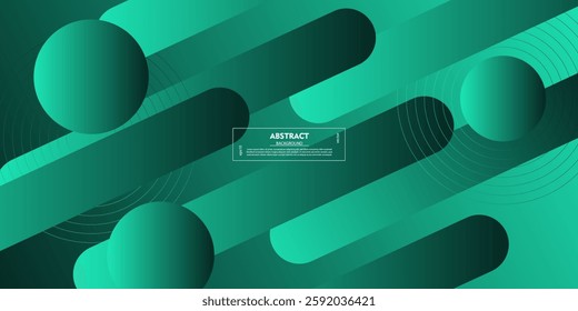 Abstract dynamic green color 3D background. Overlapping rectangle curved background. Eps10