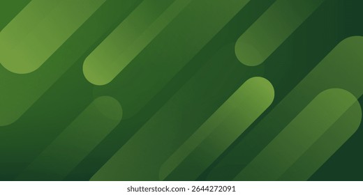 Abstract dynamic green color 3D background. Overlap rectangle curve background. Eps10 vector