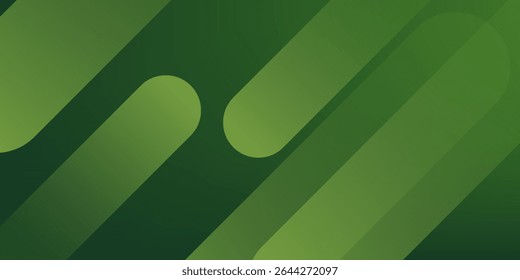 Abstract dynamic green color 3D background. Overlap rectangle curve background. Eps10 vector