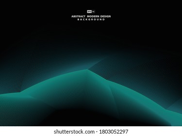 Abstract dynamic green line design of futuristic artwork modern template background. Use for ad, poster, print, cover, annual. illustration vector eps10