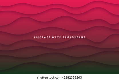 fondo abstracto de sombra de forma ondulada roja y dinámica. vector eps10