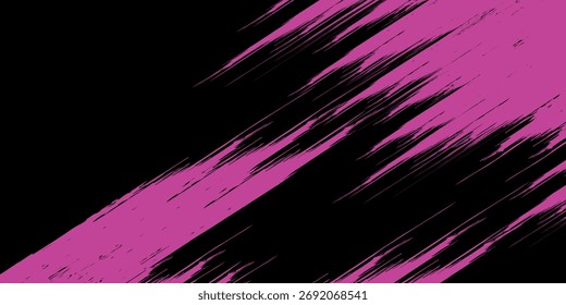 Abstractas textura dinámica del pincel del grunge en diseño de fondo negro.