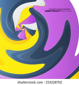 Abstract dynamic illustration, colorful rotating swirl background eps10