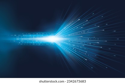 Abstract dynamic light lines background. Abstract technology digital futuristic. Diagonal stripes lines with glowing light rays, Light streak fiber optic high-speed internet network wireless concept.