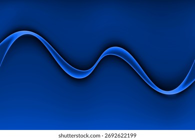 Abstract dynamic line waves on the dark blue background