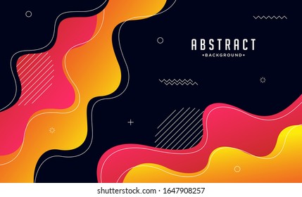 Abstract dynamic modern fluid liquid gradient background. Abstract liquid shapes composition.