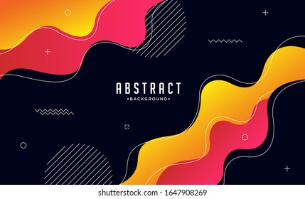 Abstract dynamic modern fluid liquid gradient background. Abstract liquid shapes composition.