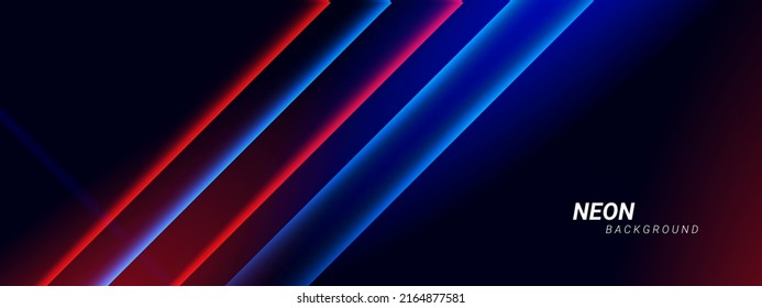 Abstract dynamic modern glowing neon shiny design banner template
