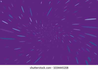 Abstract, dynamic motion background. Vector illustration Radiating from the center of the rays, the sprays of different sizes and lengths.
