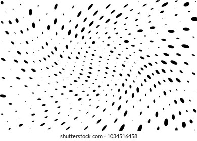 Abstract, dynamic motion background. Vector illustration Radiating from the center of the rays, the sprays of different sizes and lengths.