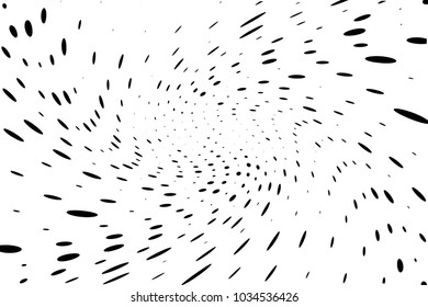 Abstract, dynamic motion background. Vector illustration Radiating from the center of the rays, the sprays of different sizes and lengths.