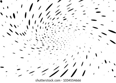 Abstract, dynamic motion background. Vector illustration Radiating from the center of the rays, the sprays of different sizes and lengths.