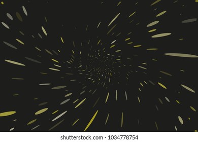 Abstract, dynamic motion background. Vector illustration Radiating from the center of the rays, the sprays of different sizes and lengths.
