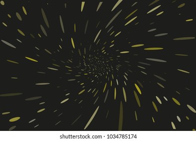 Abstract, dynamic motion background. Vector illustration Radiating from the center of the rays, the sprays of different sizes and lengths.