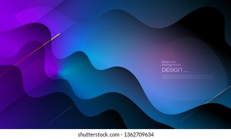 Abstract dynamic motion of geometric shape, pattern composition. Colorful gradient background. Vector modern graphic, minimal design elements for a backdrop, template, poster, wallpaper, flyer, layout