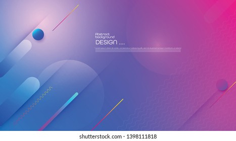 Abstract dynamic motion of geometric shape, pattern composition. Colorful gradient background. Vector modern graphic, minimal design elements for a backdrop, template, poster, wallpaper, flyer, layout