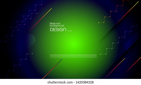 Abstract dynamic motion of geometric shape, pattern composition. Colorful gradient background. Vector modern graphic, minimal design elements for a backdrop, template, poster, wallpaper, flyer, layout
