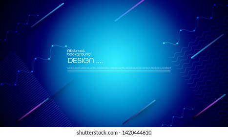 Abstract dynamic motion of geometric shape, pattern composition. Colorful gradient background. Vector modern graphic, minimal design elements for a backdrop, template, poster, wallpaper, flyer, layout