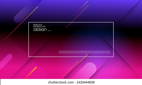 Abstract dynamic motion of geometric shape, pattern composition. Colorful gradient background. Vector modern graphic, minimal design elements for a backdrop, template, poster, wallpaper, flyer, layout