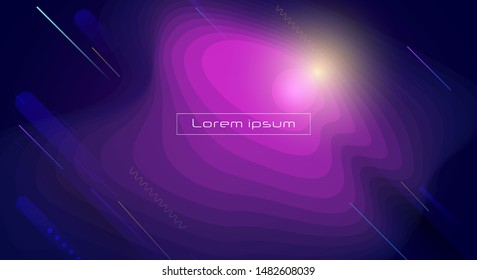 Abstract dynamic motion of geometric shape, pattern composition. Colorful gradient background. Vector modern graphic, minimal design elements for a backdrop, template, poster, wallpaper, flyer, layout