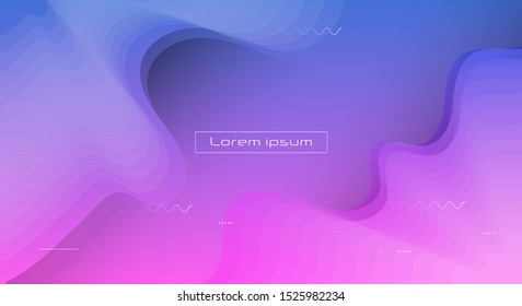 Abstract dynamic motion of geometric shape, pattern composition. Colorful gradient background. Vector modern graphic, minimal design elements for a backdrop, template, poster, wallpaper, flyer, layout