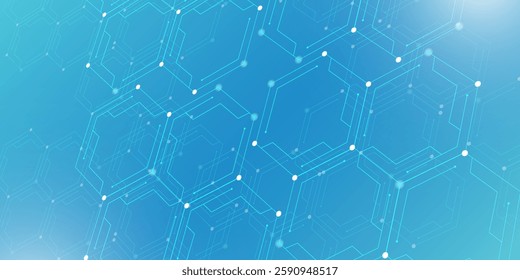 Abstract dynamic motion lines and dots background with colorful particles.