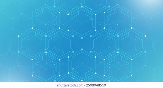 Abstract dynamic motion lines and dots background with colorful particles.